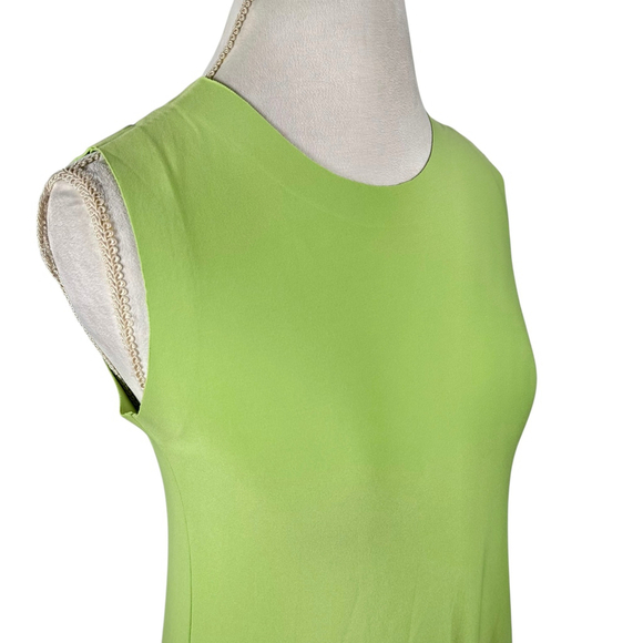 Norma Kamali Gemini Green Swing Dress Seamless Sleeveless Pockets Beachy Size S - Picture 5 of 9